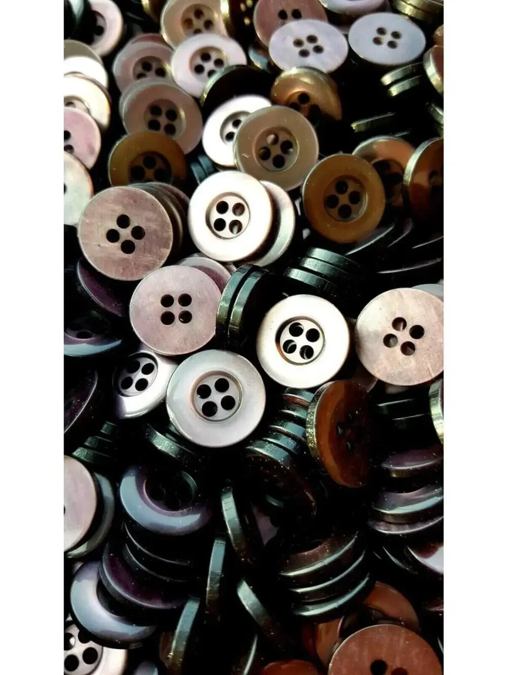 Translucent Purple Buttons, 4 Hole Sewing/Crafts Buttons - 24 Pieces (037)